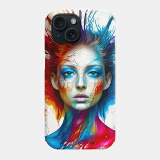 Woman in Vibrant Colors #1 Phone Case