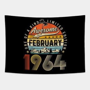 Awesome Since February 1964 Vintage 59th Birthday Tapestry