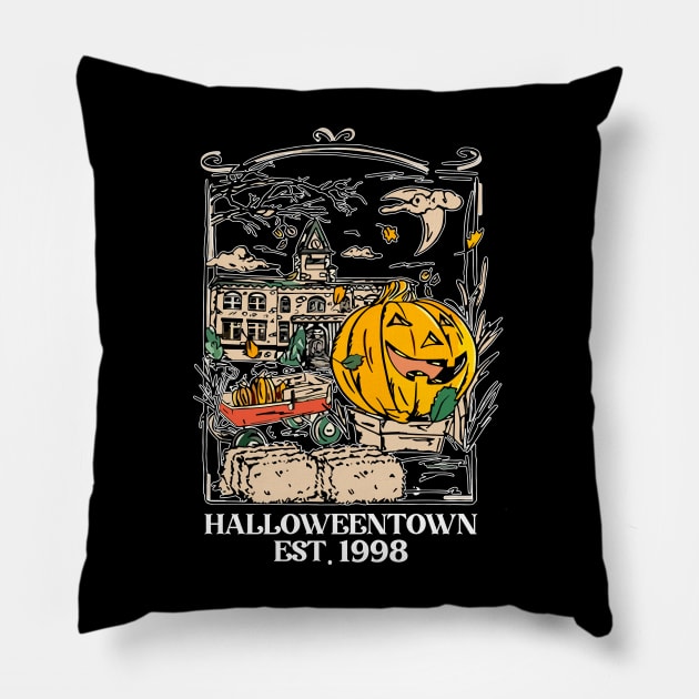 Halloween Town 1998 Pillow by gallaugherus