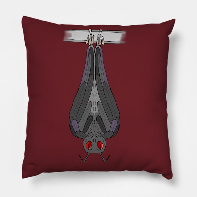 Hangin with Mothman Pillow by OzOddball