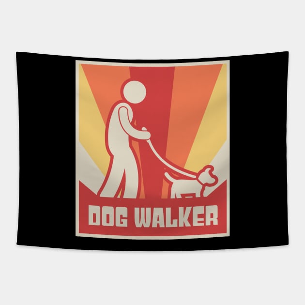 Funny Dog Walking Gift For Dog Walker Tapestry by MeatMan