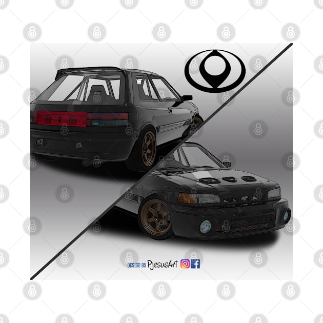 Mazda 323 Black 2 by PjesusArt