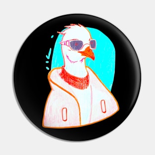 Goose with Stylish Sunglasses Pin