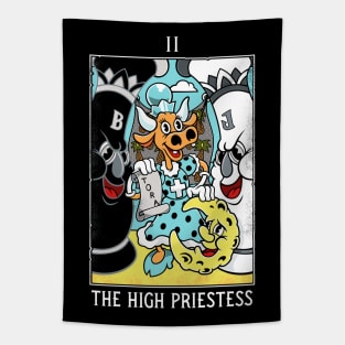 High Priestess - Mystical Medleys - Vintage Rubber Hose Cartoon Tarot Tapestry