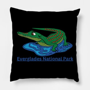 Everglades National Park Vintage Alligator Pillow