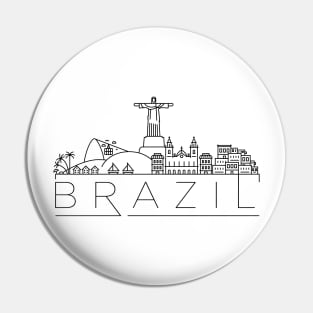 Brazil Minimal Skyline Pin