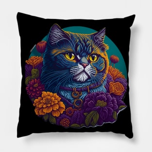 Cat Breed - Scottish Fold Cat Pillow