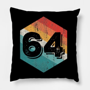 Vintage 1964 Retro Legendary, Birthday Pillow