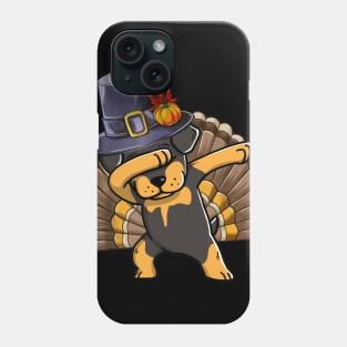 Thanksgiving for Boys Men Dabbing Rottweiler Turkey Phone Case