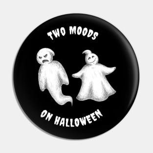 Two Moods on Halloween Pin