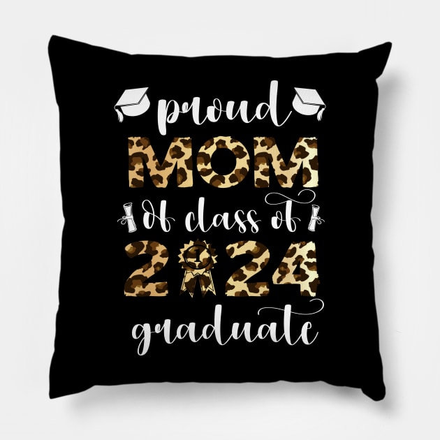 Proud Mom Of A Class Of 2024, Graduate Senior, 24 Pillow by SecuraArt