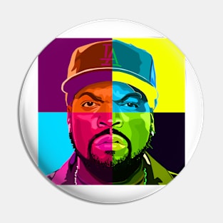 Ice Cube rapper squares and yellow Pin