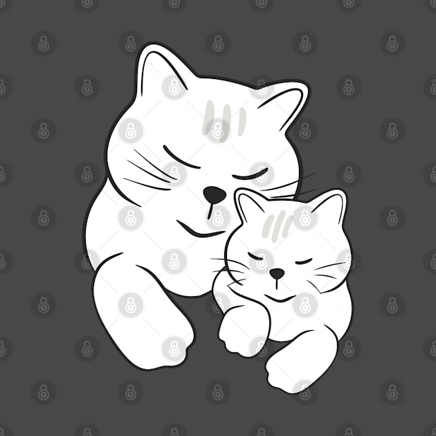 Cat and kitty by BahArt