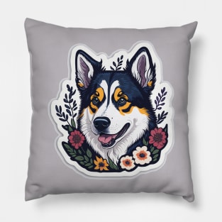 Arctic Adventure: Siberian Husky Dog-Themed Pillow