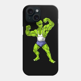 Space Alien Fitness Bodybuilding Phone Case