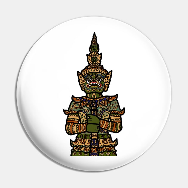 Thai Yaksha or Yaksa is a demon giant and a guardian of the gate at Wat Phra Kaew, Bangkok, Thailand Pin by Nalidsa