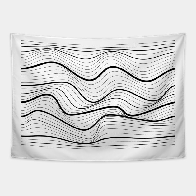 Abstract Geometric lines Tapestry by rayfox