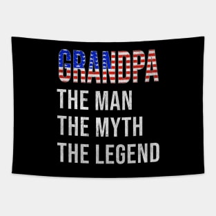 Grand Father American Grandpa The Man The Myth The Legend - Gift for American Dad With Roots From  America Tapestry