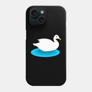 white swimming duck Phone Case