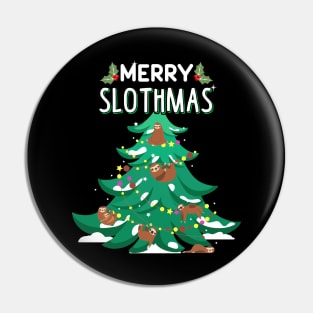 Merry Slothmas Ugly Christmas Sweatshirt Pin