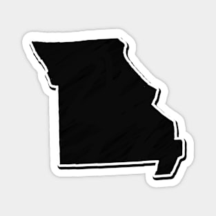 Black Missouri Outline Magnet