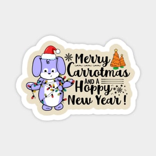 Merry Carrotmas And A Hoppy New Year! Magnet