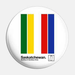 Saskatchewan // Original Minimalist Artwork Poster Design Pin