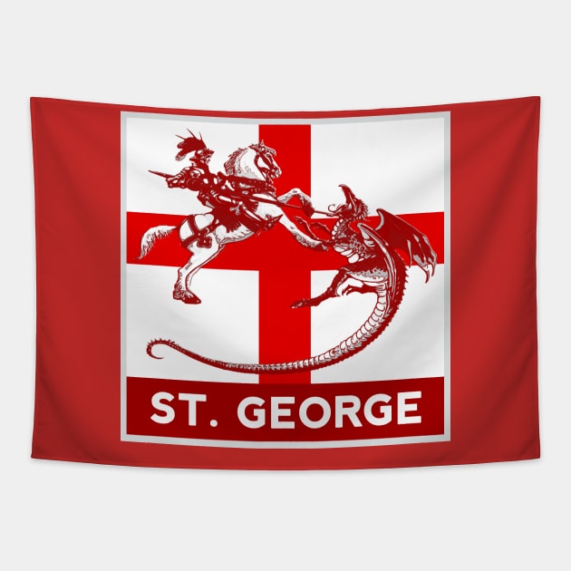 St. George Pop Art Tapestry by raiseastorm