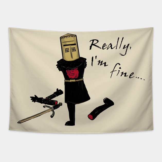 Black Knight Tapestry by randomship