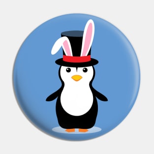 PENGUIN IN A BUNNY EARS HAT Pin