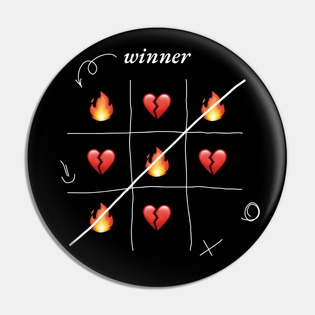 tic-tac-toe play | emoji broken hearts and fire Pin by Voropaeva_visual