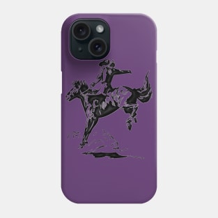 Western Era - Cowboy on Horseback 8 Phone Case