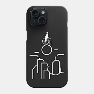 Cycling on the moon Phone Case