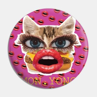 Cat Burger Muzzle Lips Pin