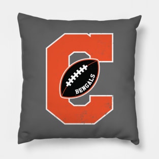 Big Bold Cincinnati Bengals Monogram Pillow