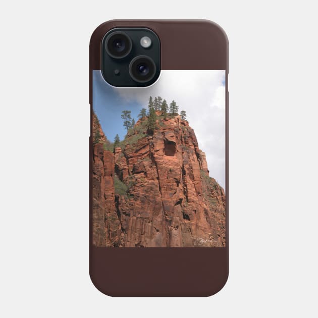 Pines Atop Red Rock Phone Case by MarkArTurner