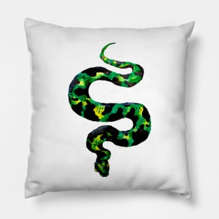 Green Snake Pillow