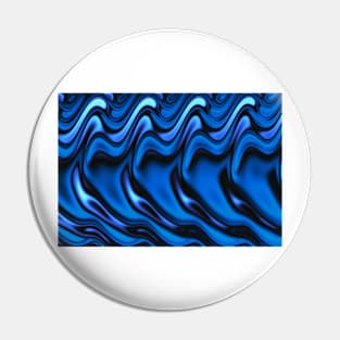 Blue Wave Abstract Pattern Pin