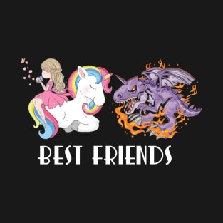 Best Friends Unicorn T-Rex T-Shirt