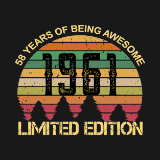 58 Years Of Being Awesome Limited Edition 58th Birthday Gift T-Shirt