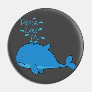 Save the whales Pin