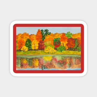 Colourful forest Magnet