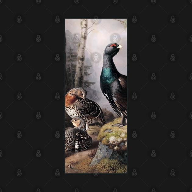 Capercaillie courting by Ferdinand von Wright by academic-art