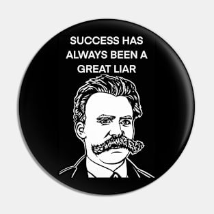 FRIEDRICH NIETZSCHE quote .7 - ink portrait Pin