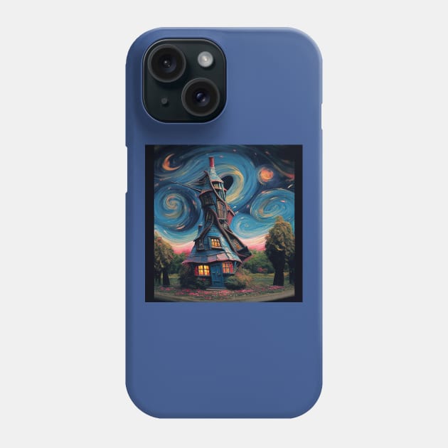 Starry Night Over The Burrow Phone Case by Grassroots Green