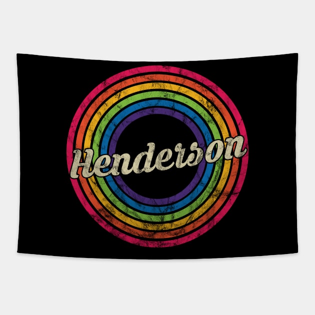 Henderson- Retro Rainbow Faded-Style Tapestry by MaydenArt