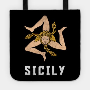 Sicily / Vintage Style Flag Design Tote