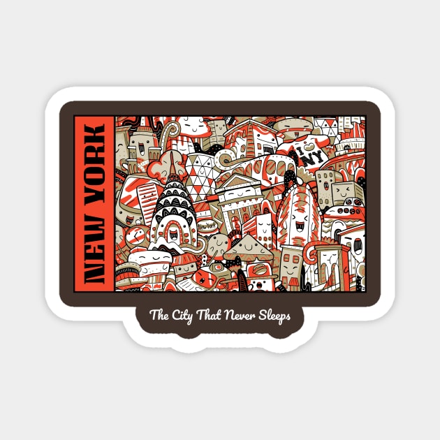 City that never sleeps Magnet by swaggerthreads