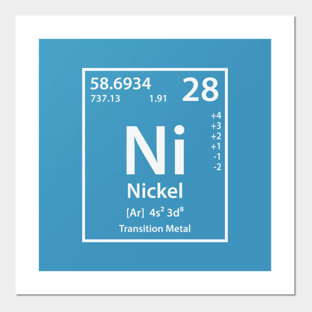 Nickel Element Nickel Posters And Art Prints Teepublic Uk