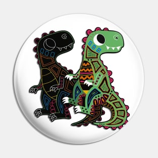 Scratch Art Dinosaur Pin